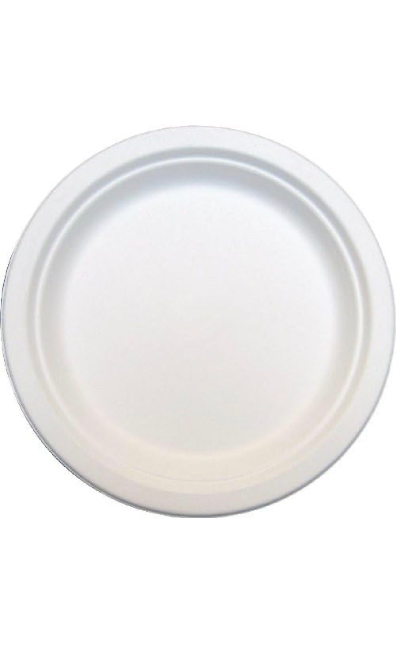 Green Disposable Sugarcane Bagasse Plates, 9 inch (23 cm)
