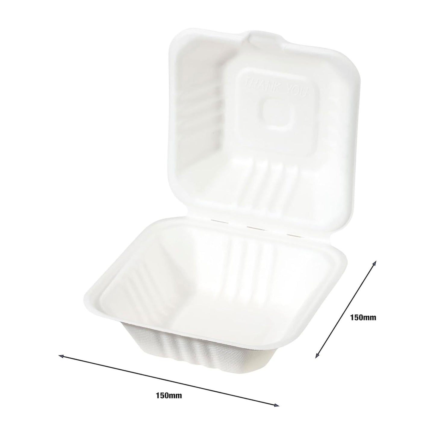 450ml Compostable Takeaway Boxes with Lids