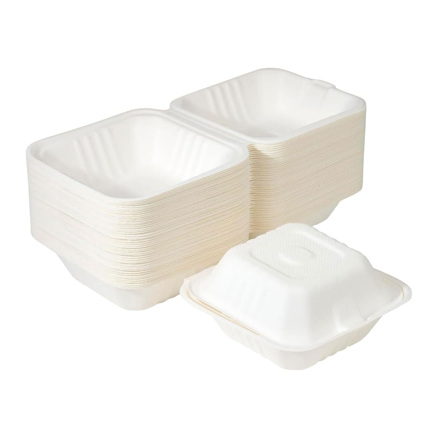 450ml Compostable Takeaway Boxes with Lids