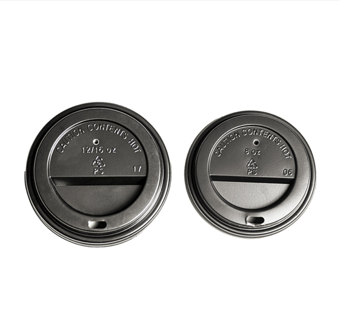 8oz Black & White Plastic Sip Lids (Pack of 1000)