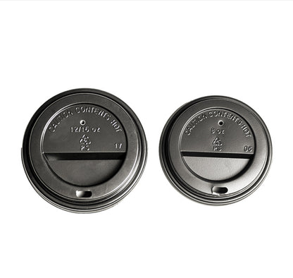8oz Black & White Plastic Sip Lids (Pack of 1000)
