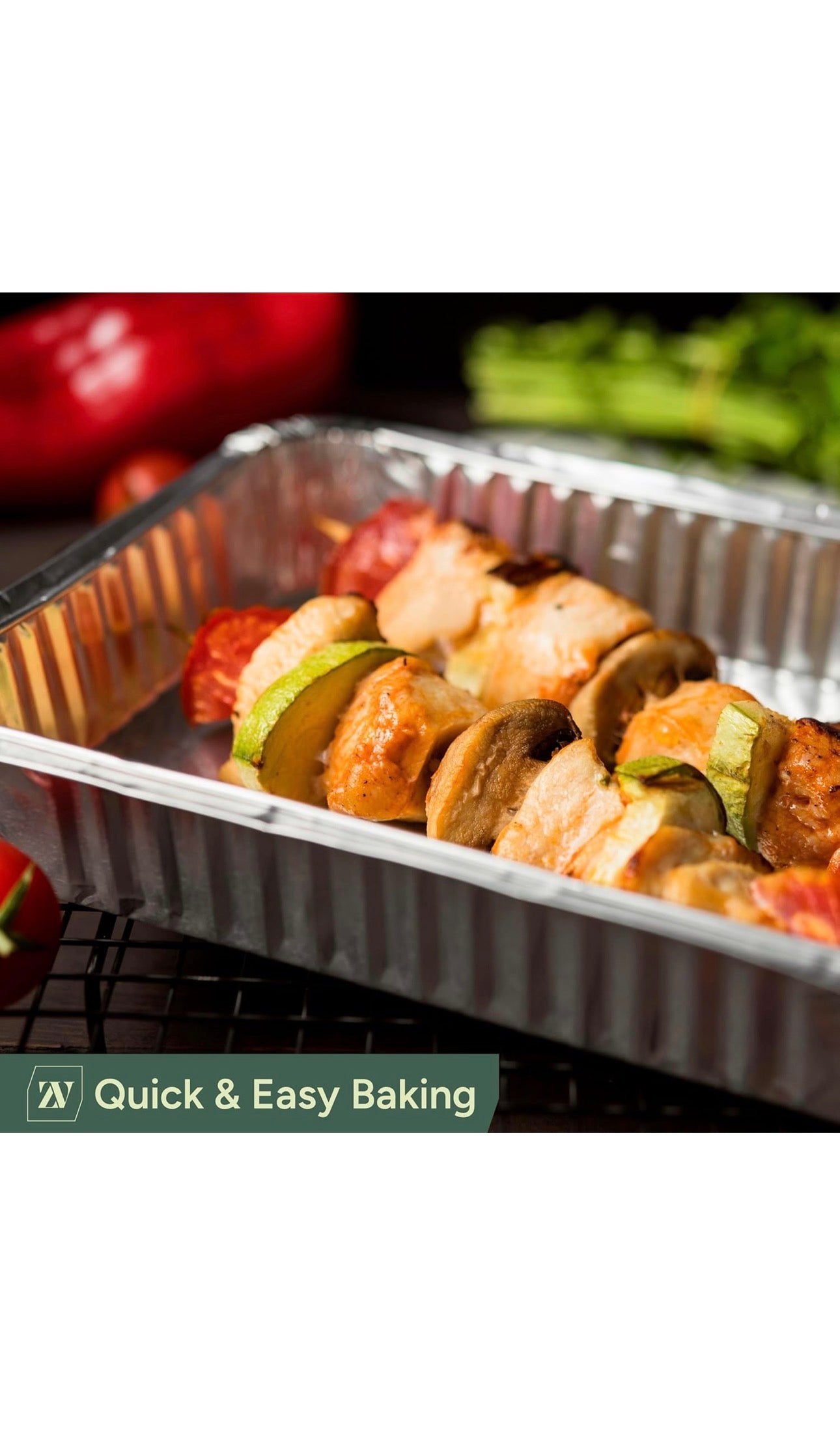 125 x Aluminium Foil Food Containers with Lids Large 6A Size