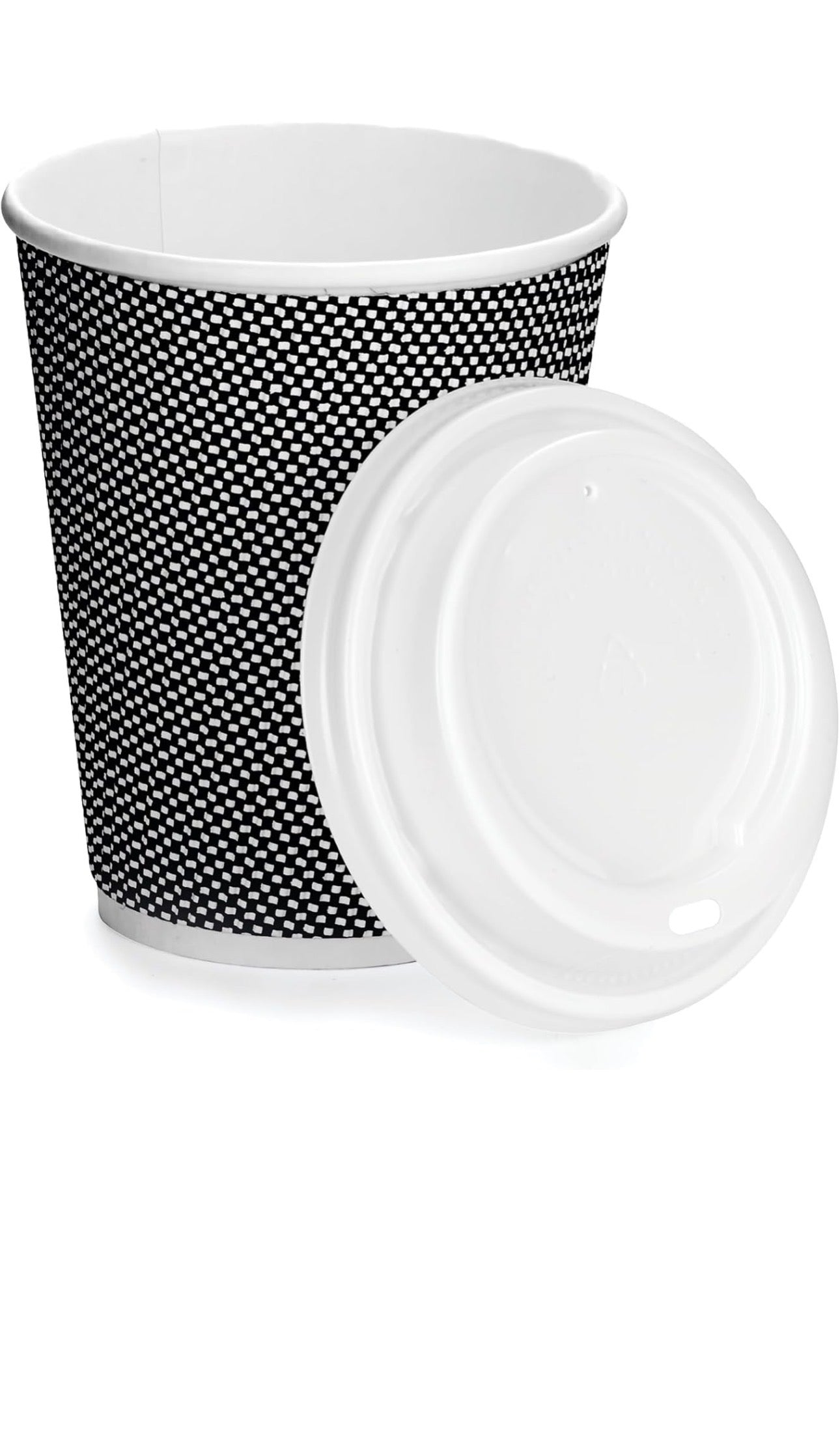 8oz Triple Wall Ripple Paper Cups Disposable, Recyclable - 1000 Pack