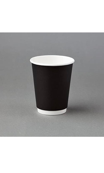 16oz Black Double Wall Insulated Paper Coffee Cups 250 Pieces