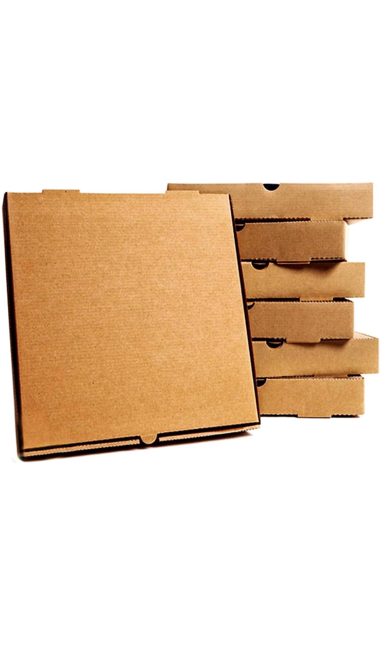 7” Brown / Kraft Pizza Boxes 100 Pack