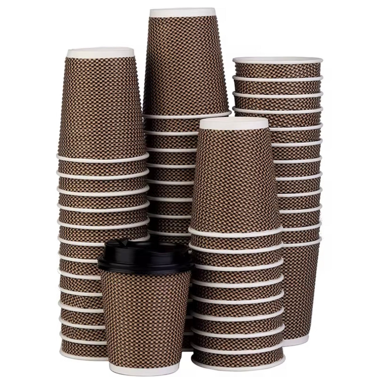 8oz Brown Ripple Takeaway Paper Cup – Recyclable (Case of 500)