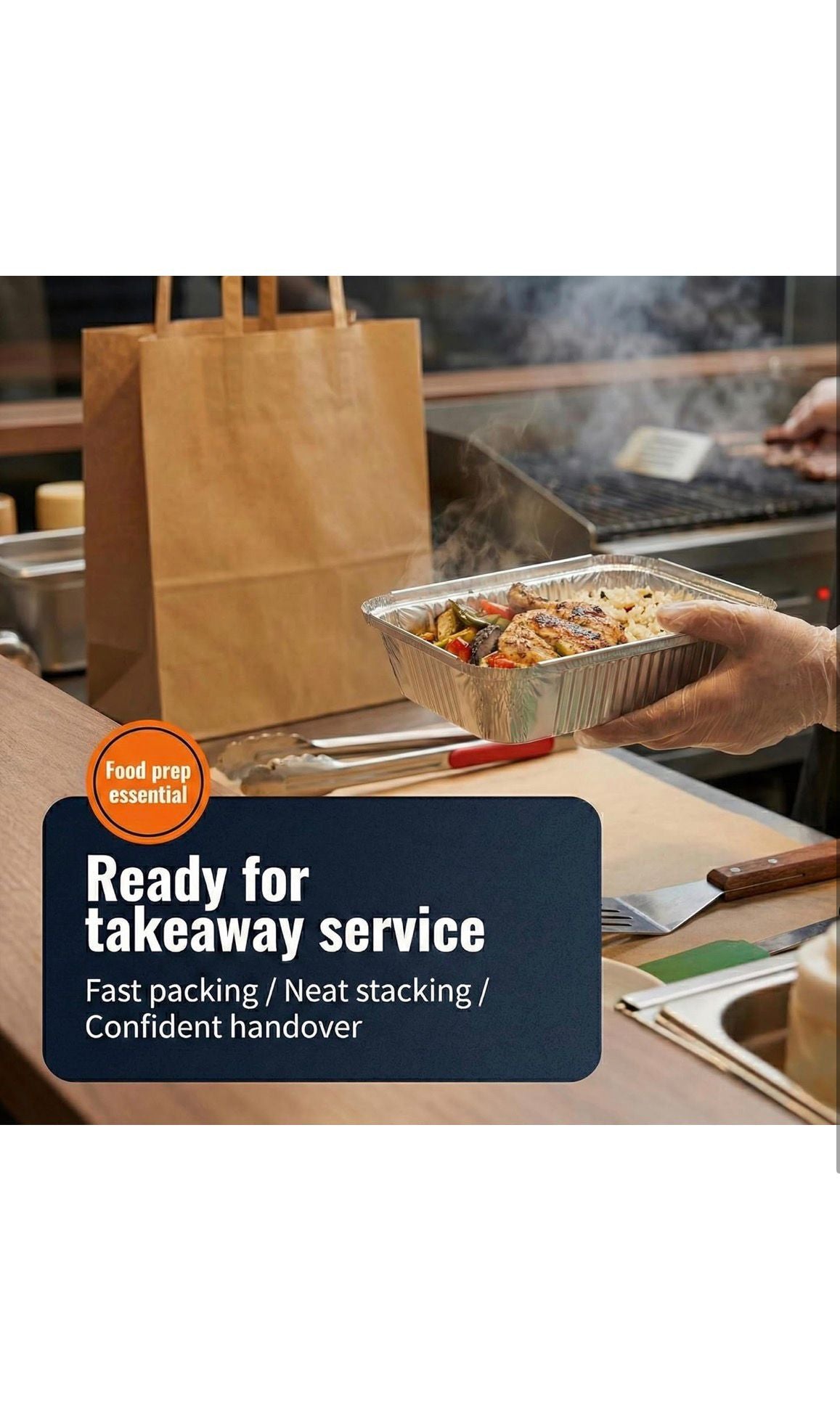 No2 Aluminium Foil Food Containers with Lids – Takeaway Trays