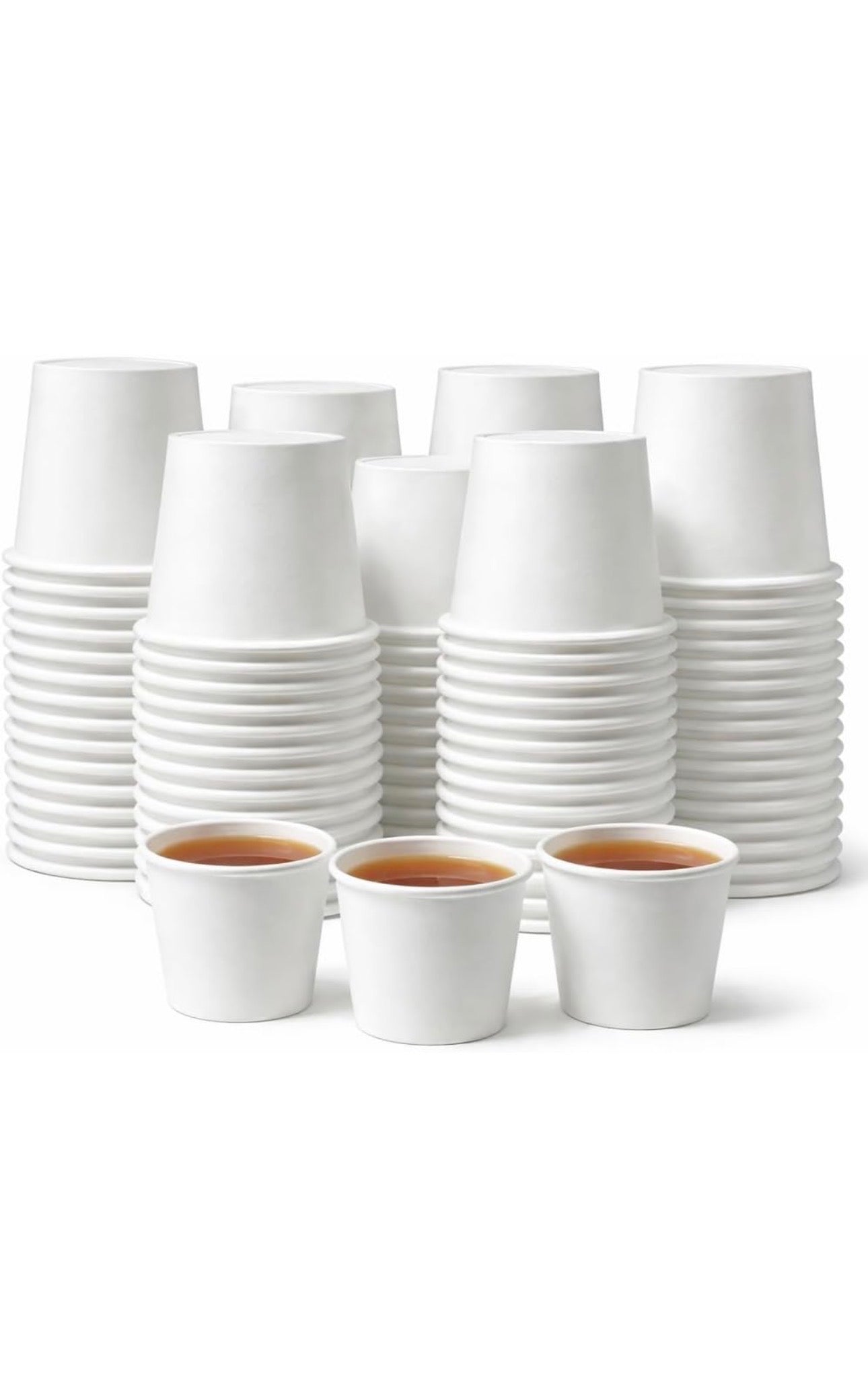 6oz Plain 'Flat White' Paper Cups 300 Pack