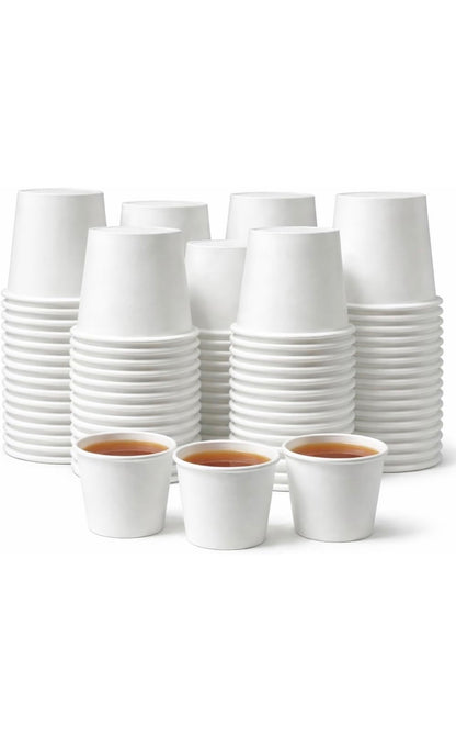 6oz Plain 'Flat White' Paper Cups 300 Pack