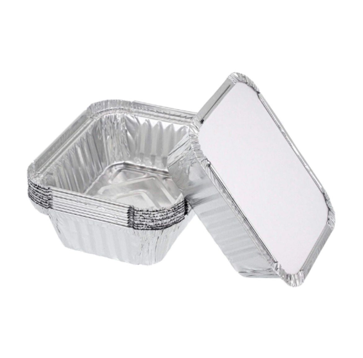 No2 Aluminium Foil Food Containers with Lids – Takeaway Trays