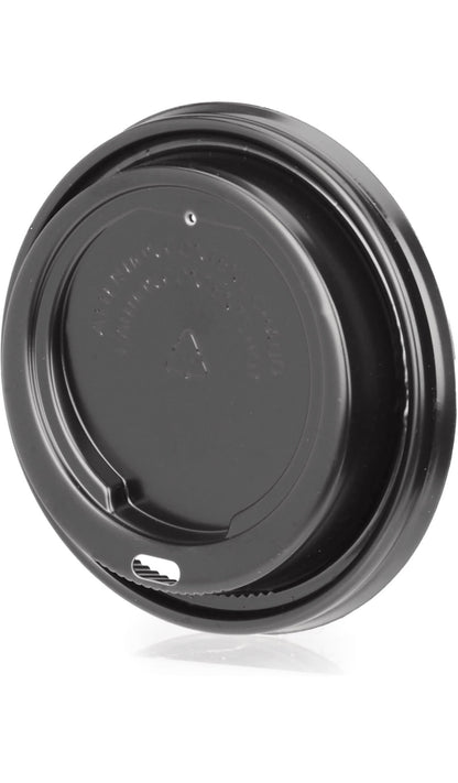 8oz Black & White Plastic Sip Lids (Pack of 1000)
