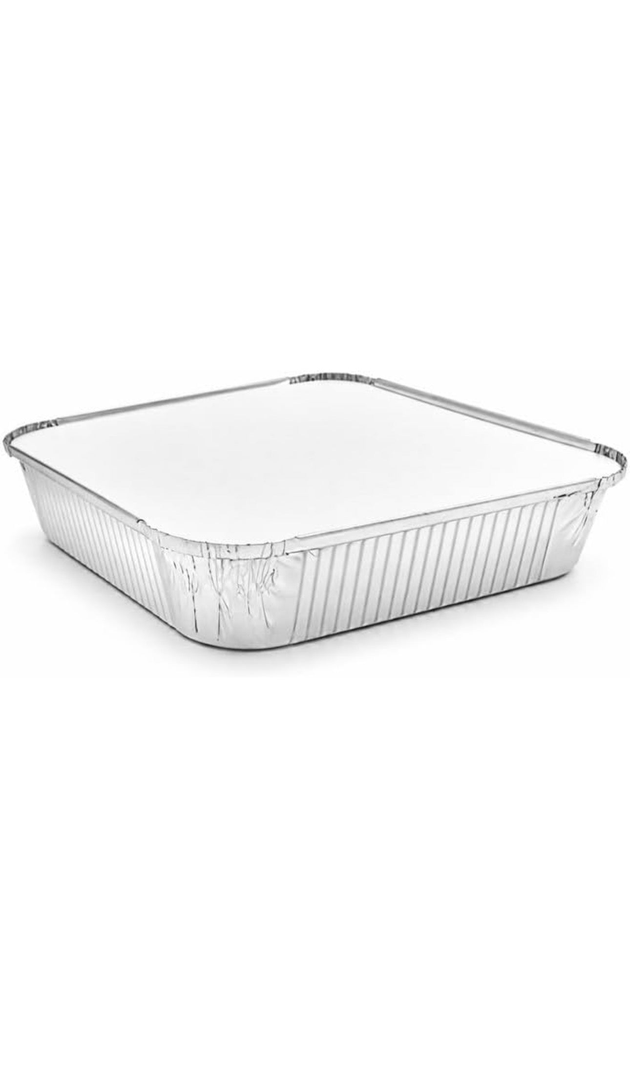 No9 Aluminium Foil Food Containers & Lids 9x9x2 ( 2” Deep )
