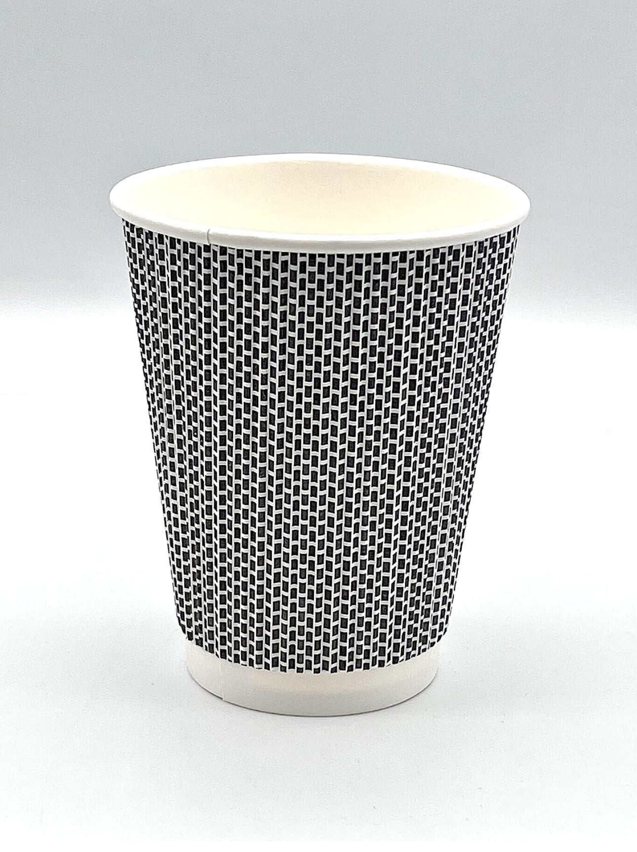 Ripple Disposable Coffee Cups 12oz (500Pack) – Double Triple Wall Insulated Takeaway Paper Cups and Lids for Hot Drinks – Eco-Friendly, Leak-Proof, Ideal for Coffee Shops & Events