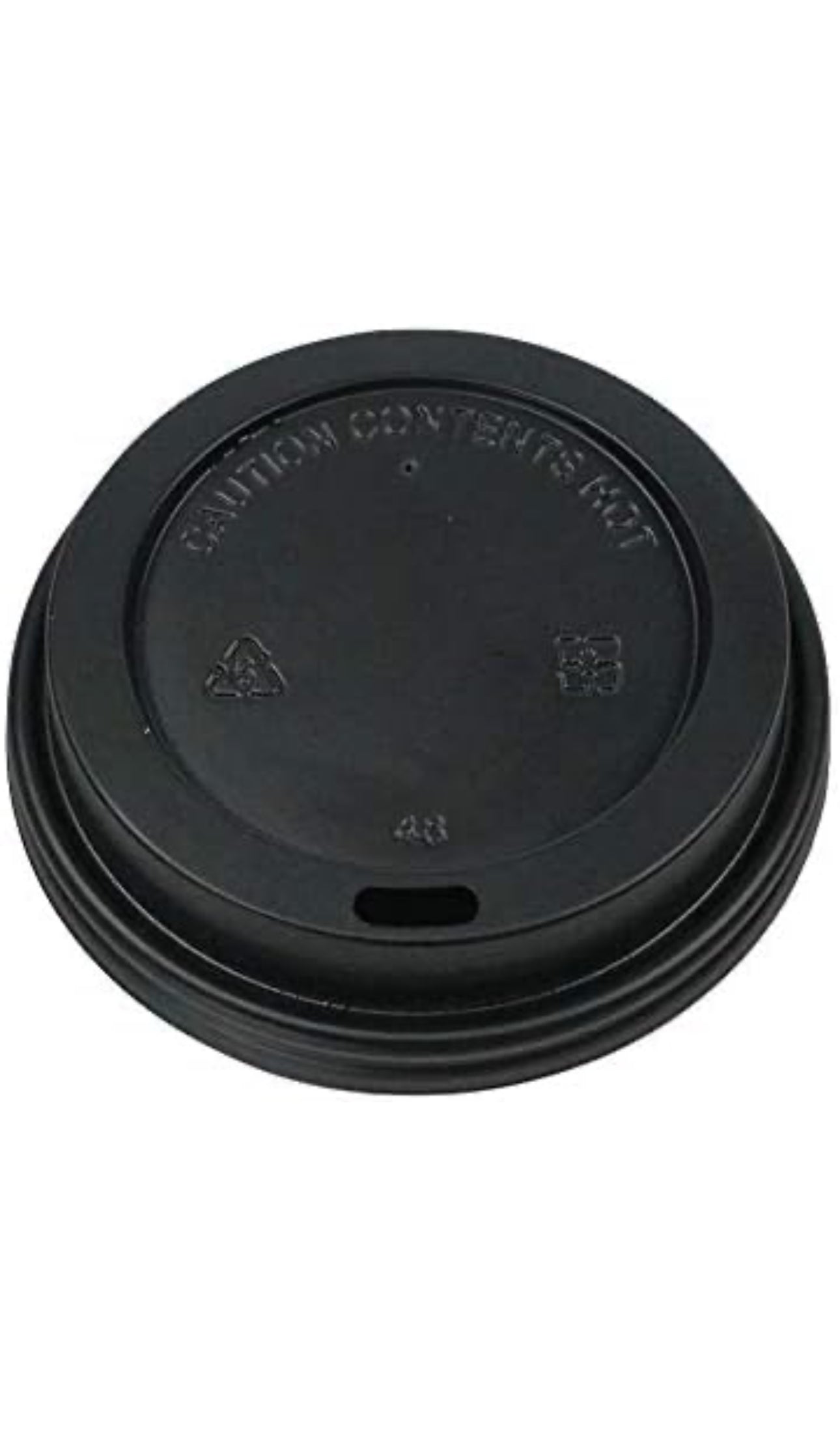 8oz Black & White Plastic Sip Lids (Pack of 500)