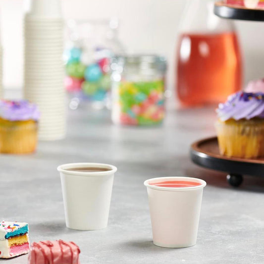 6oz Single Wall White Paper Cups – Disposable Coffee Cups for Hot & Cold Drinks