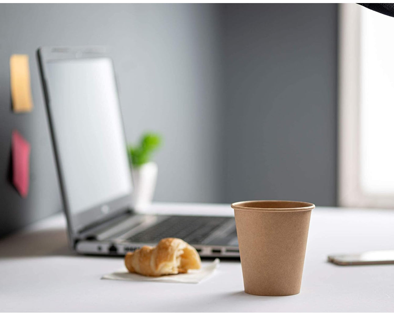 12oz Single Wall Kraft Paper Coffee Cups | Recyclable & Eco-Friendly (100 Pack)