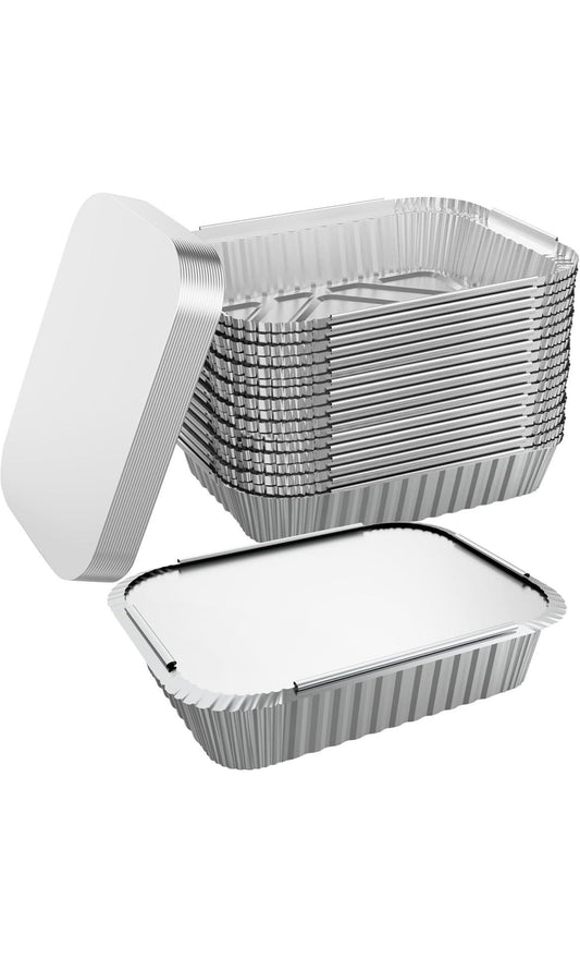 No2 Aluminium Foil Food Containers with Lids – Takeaway Trays