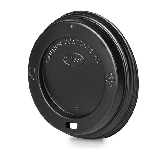 10oz, 12oz, 16oz 1000 Pack Black or White Plastic Sip Through Lids