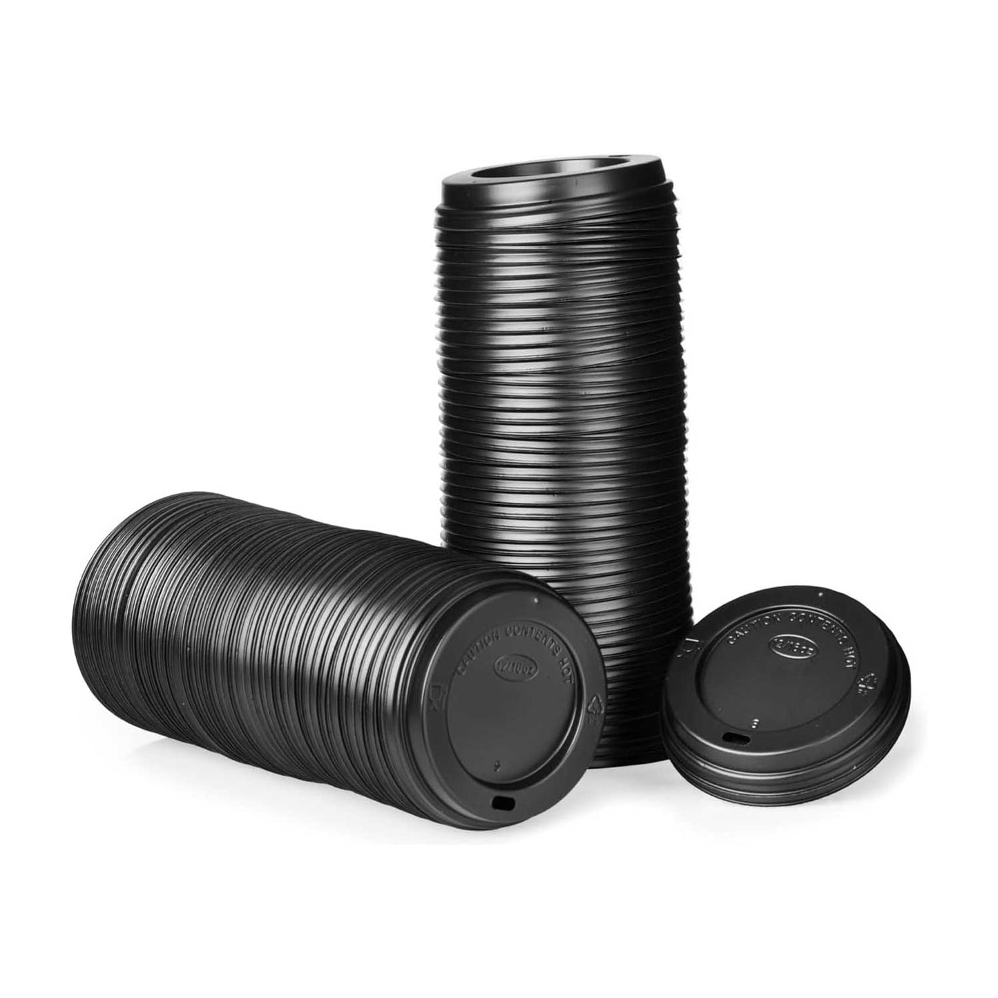 10oz, 12oz, 16oz 1000 Pack Black or White Plastic Sip Through Lids