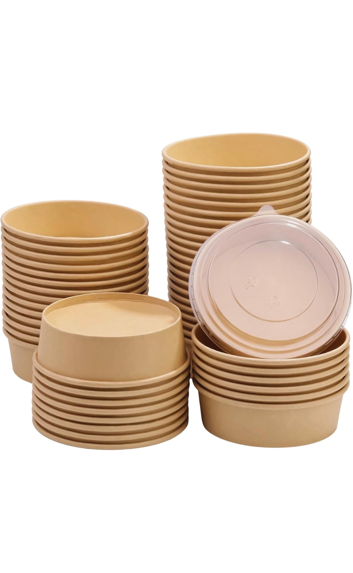 Kraft Brown Food Bowl Round Cardboard Food Container