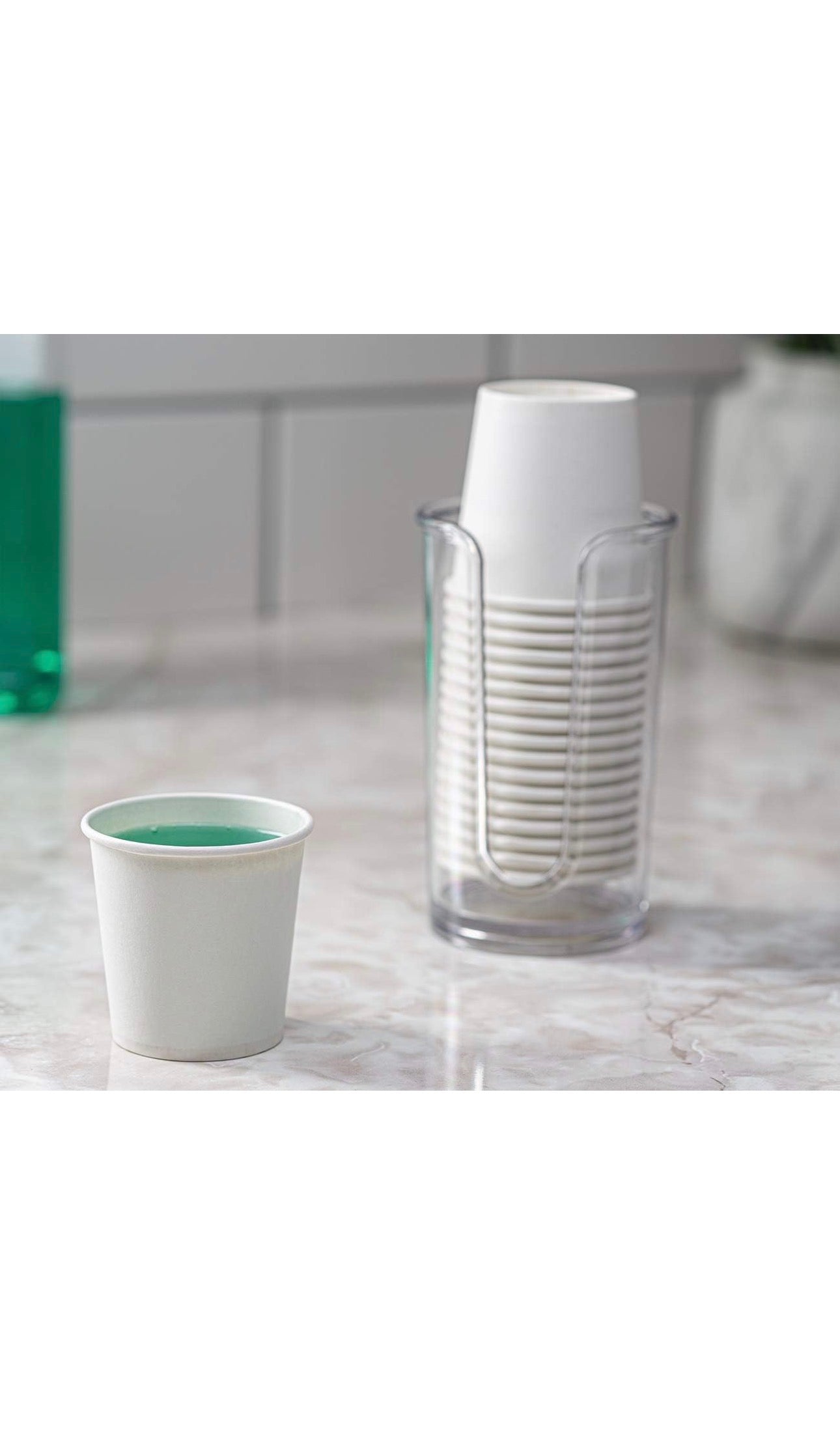 100 x 8oz White Paper Cups - Disposable & Recyclable for Hot and Cold Drinks