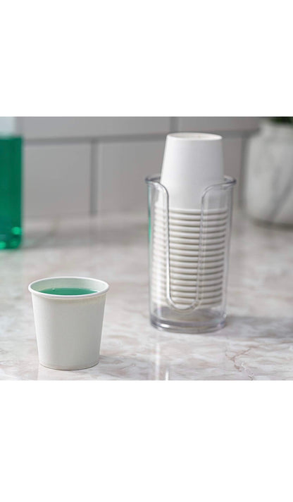 100 x 8oz White Paper Cups - Disposable & Recyclable for Hot and Cold Drinks