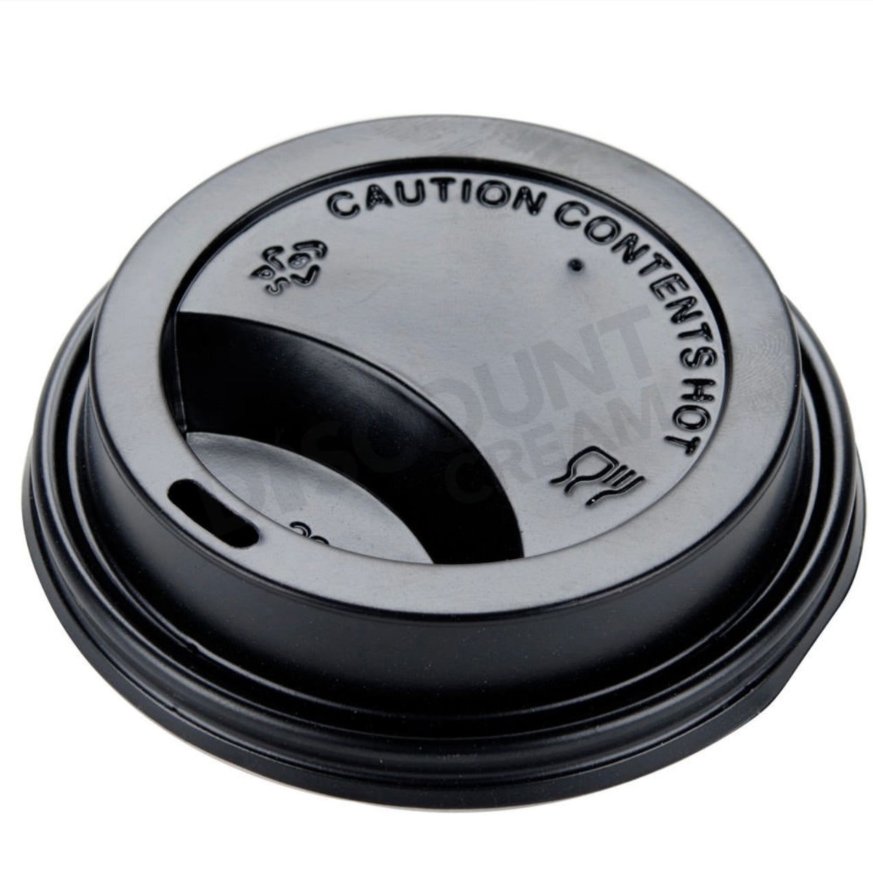 8oz Black & White Plastic Sip Lids (Pack of 500)