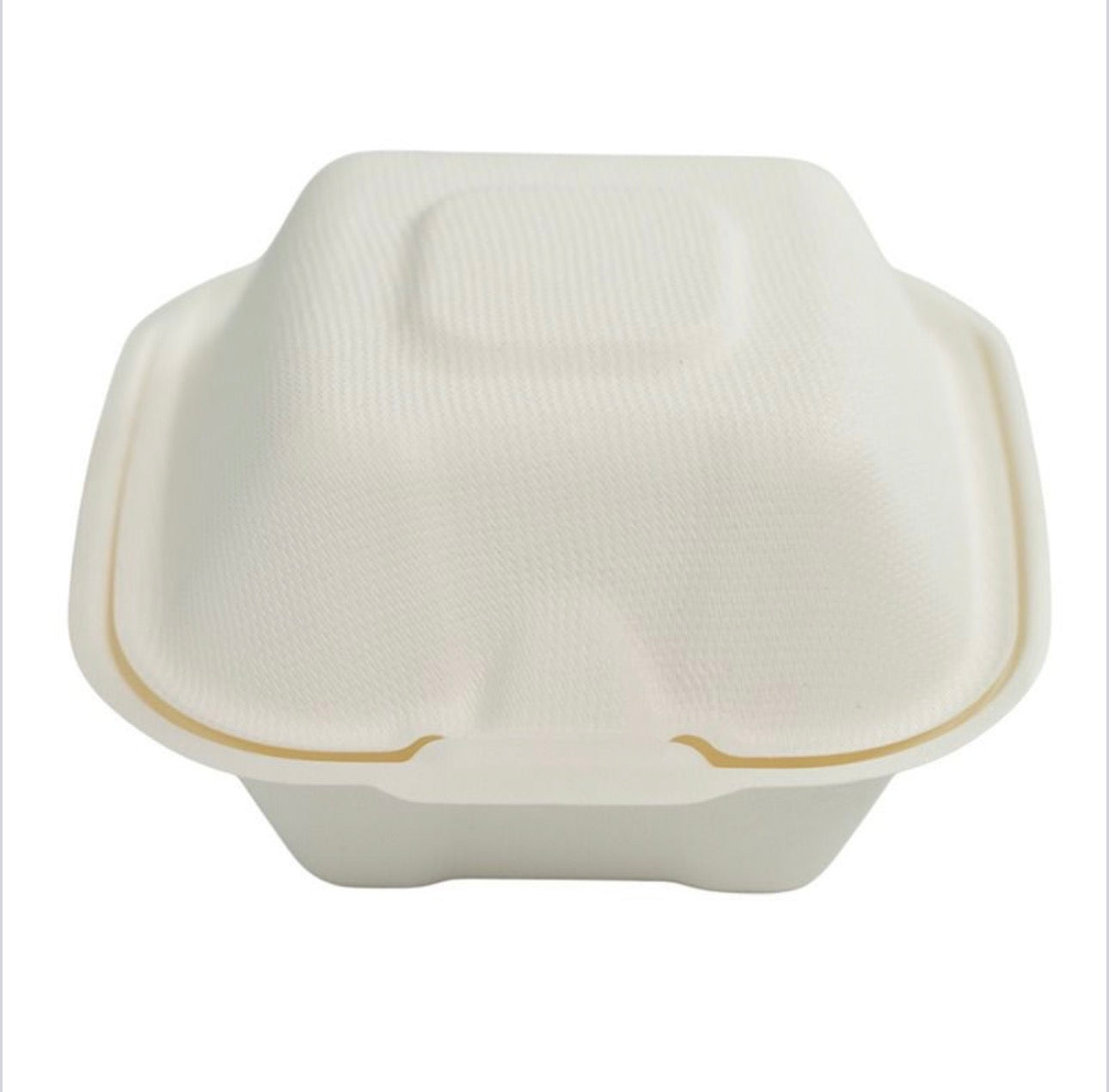 5 x 5” Bagasse Clamshells Burger Box Containers 132x132x65mm