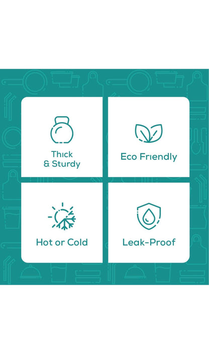 100 x 8oz White Paper Cups - Disposable & Recyclable for Hot and Cold Drinks