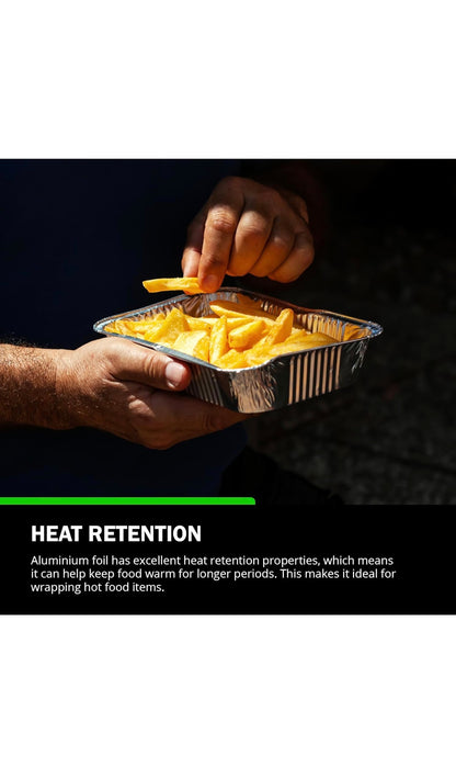 125 x Aluminium Foil Food Containers with Lids – Takeaway Trays No.2