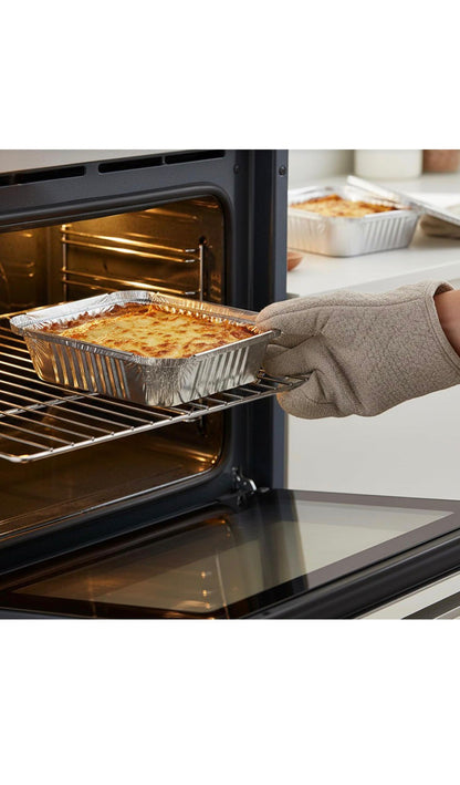 No2 Aluminium Foil Food Containers with Lids – Takeaway Trays