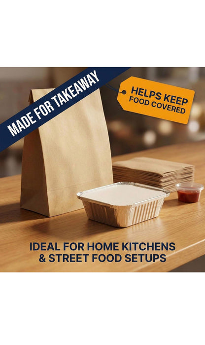 No2 Aluminium Foil Food Containers with Lids – Takeaway Trays