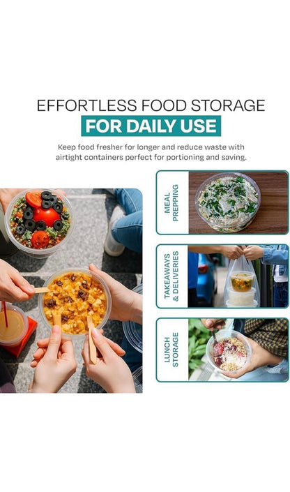 Satco 8oz Round Plastic Takeaway Cups (25-Pack)