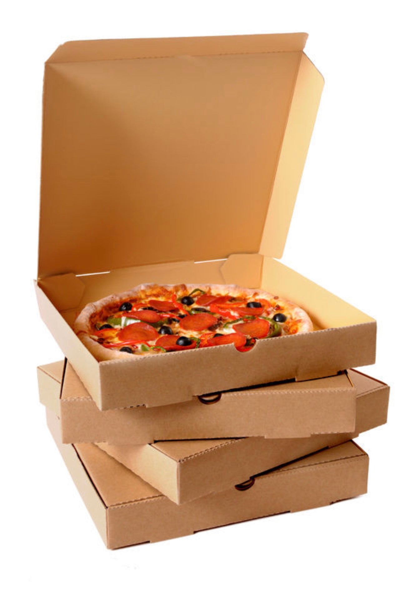 12” Brown / Kraft Pizza Boxes 100 Pack